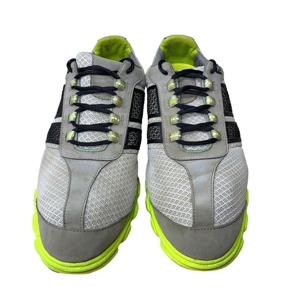 Footjoy Superlites Golf Sneakers Men's 10 w Gray Green Spikeless Shoes 58118 - Picture 2 of 14